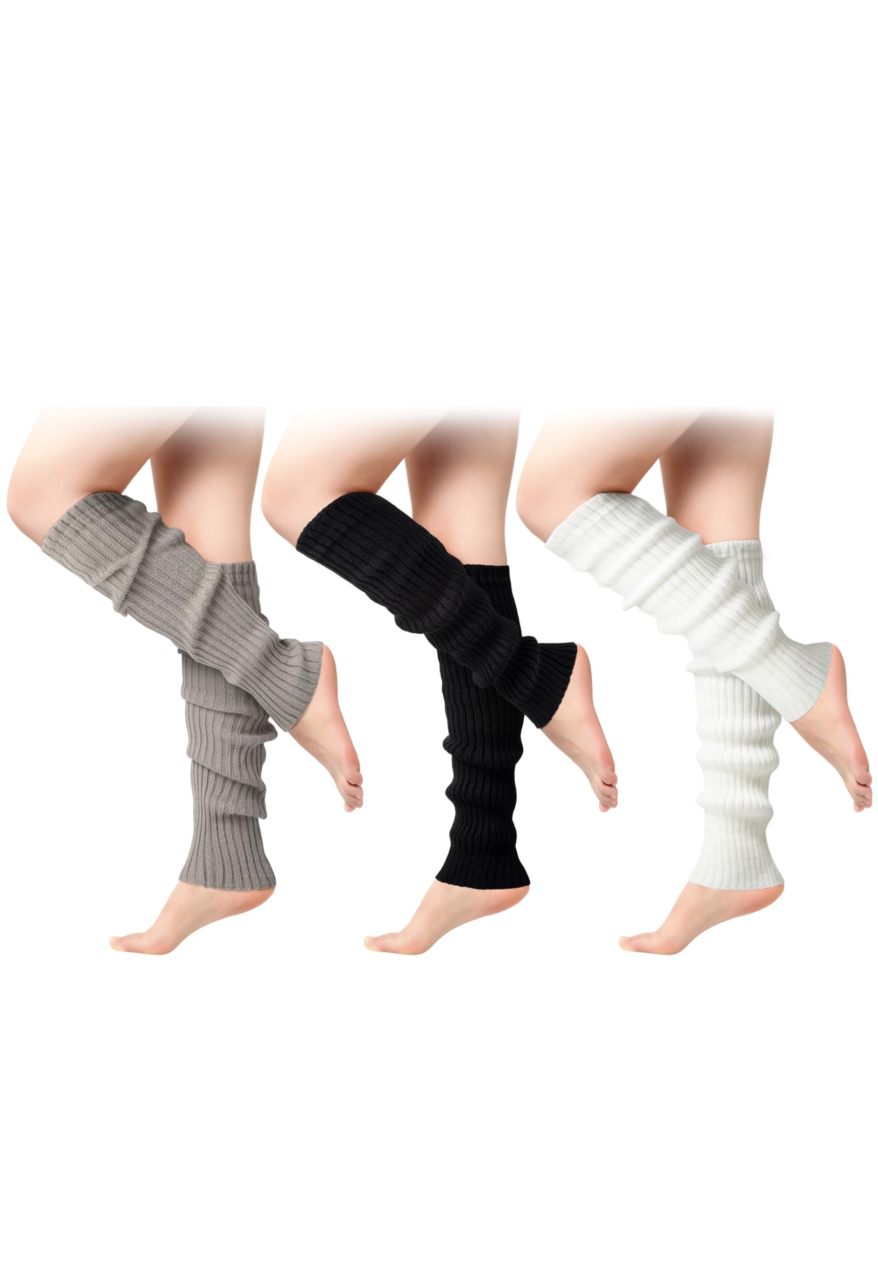 Leg Warmers for Women - Leg Warmers 80s Ribbed Knitted Long Socks for Party Sports