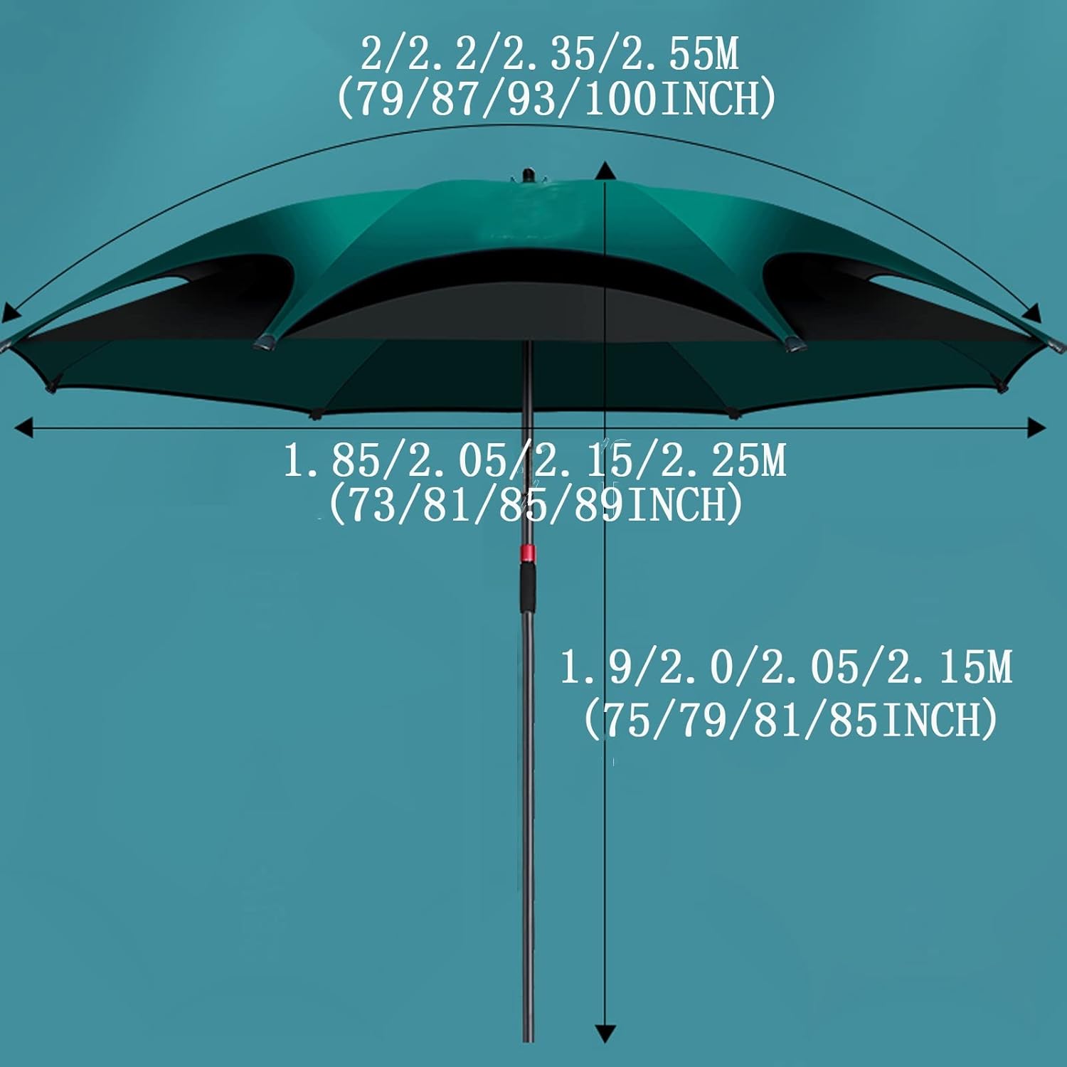 1PCS Patio Umbrella, Sun Protection for Outdoor, Scalloped Edges, Tilt Mechanism, Showerproof, Sun Protection, Protection Windproof, for Beach Backyard, Sunshade for Backyard good