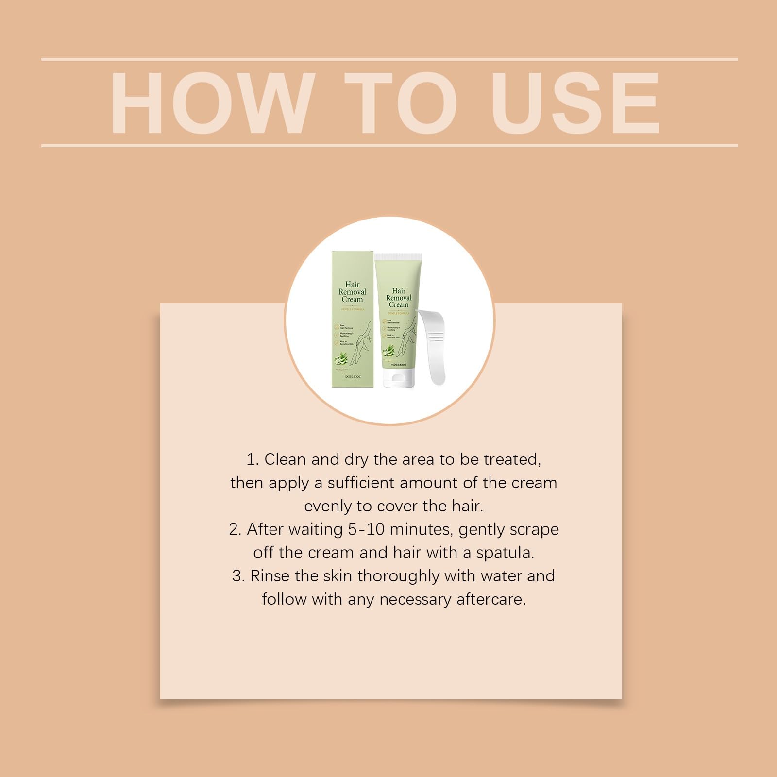 Crema depilatoria delicata e naturale con estratto di aloe vera, crema depilatoria per pelli sensibili, crema depilatory indolore per gambe, braccia, ascelle e pancia (5 pezzi)