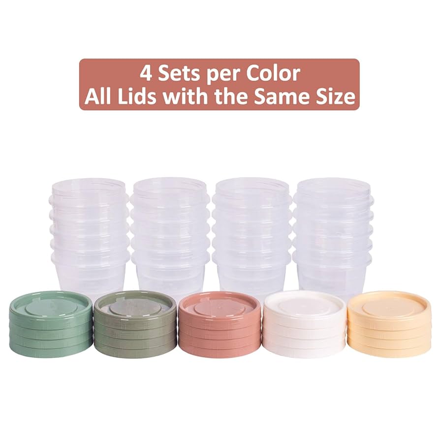 Annaklin Screw Top Containers for Food 16 Oz, 20 Pack, 2 Cup