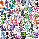 50pcs Cool Dragon Stickers for Kids,Cute Cartoon Dragon Waterproof Vinyl Sticker for Laptop Water Bottle Phone Case Skateboard Refrigerator Hydro Flasks,Mysterious Creatures Fans Favorite