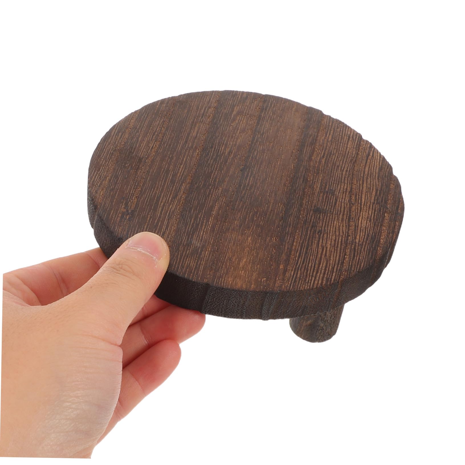 SUPVOX Espositore Rotondo in Legno 4 Pezzi per Piccoli Oggetti