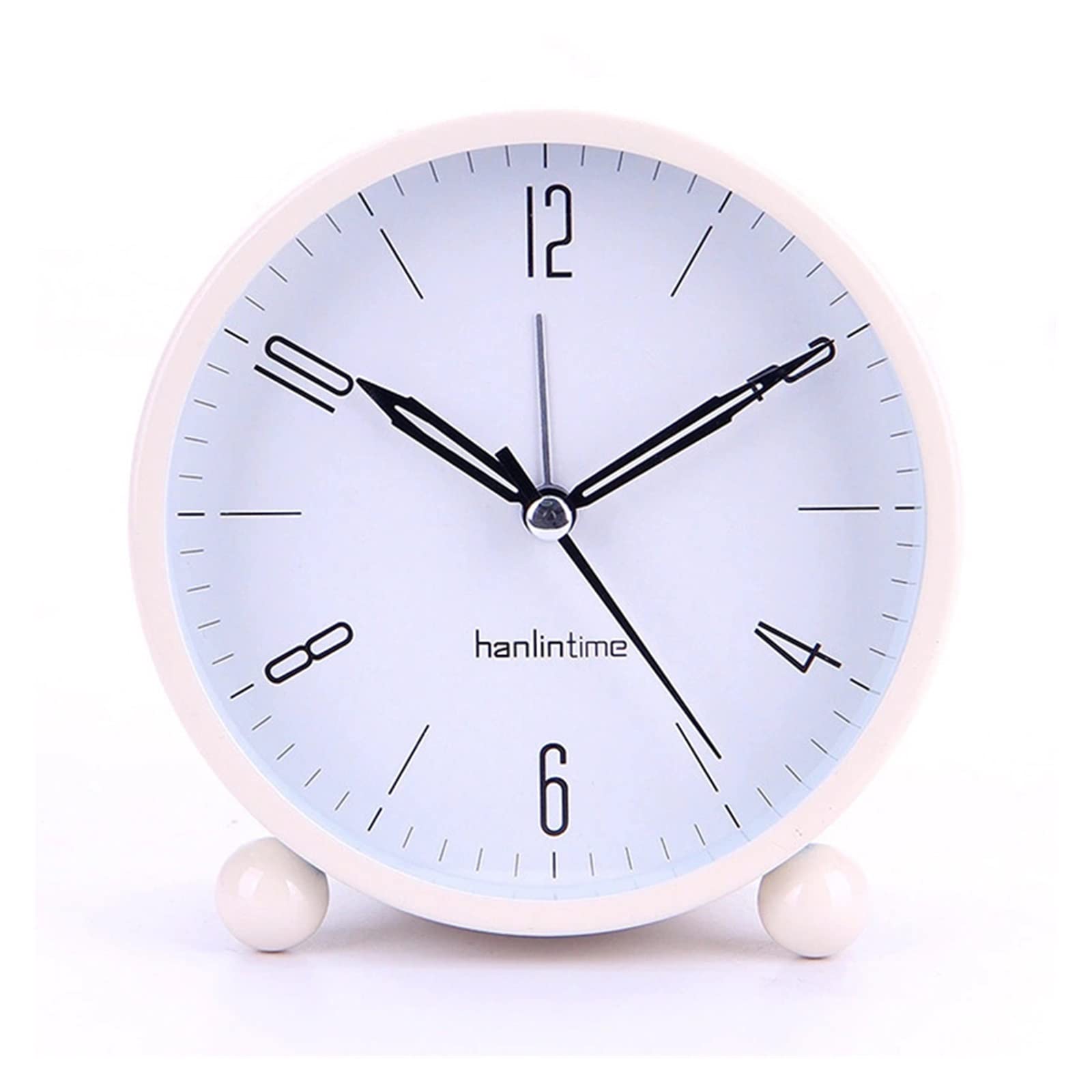 DKIUGL Alarm Clock Luminous Silent Minimalist Metal Bedroom Table Decoration