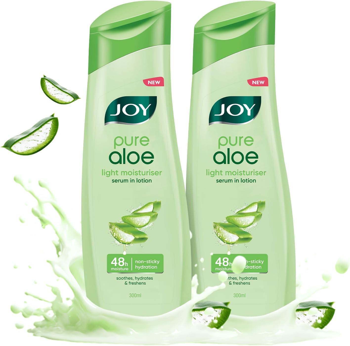 Pure Aloe Multi-Benefit Moisturizing Body Lotion, For All Skin Type, Ideal For Men & Women (Pack of 2 X 300ml)