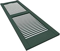 Vista 185 de Builders Edge 12 pulgadas de ancho x 48 pulgadas de alto, montante central superior de catedral estándar, persianas con listones abiertos, incluye