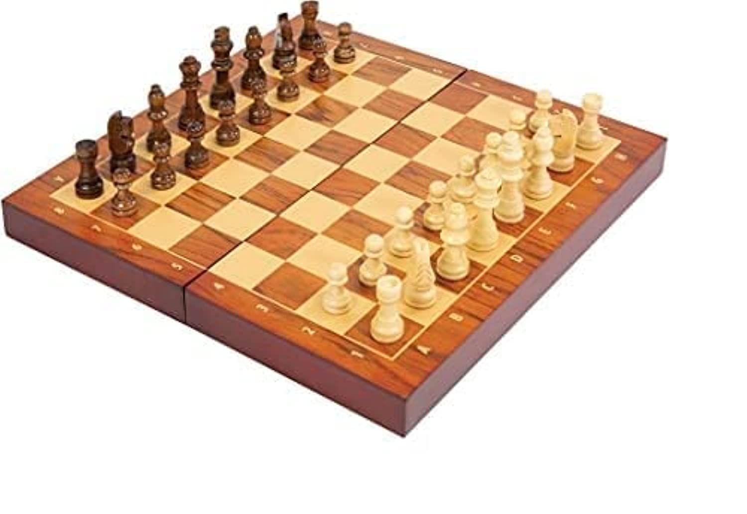 Ambassador MA Merchant Folding Wood Chess Set, BROWN, TG1901