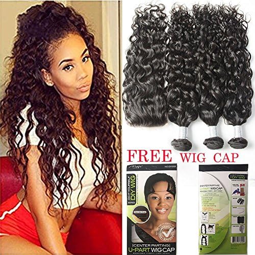 Verna Hair 10A Virgin Hair  Water Wave 3 Bundles With Lace Closure Wet And Wavy Virgin Human Hair Weave Natural Color (14 16 18with 12)