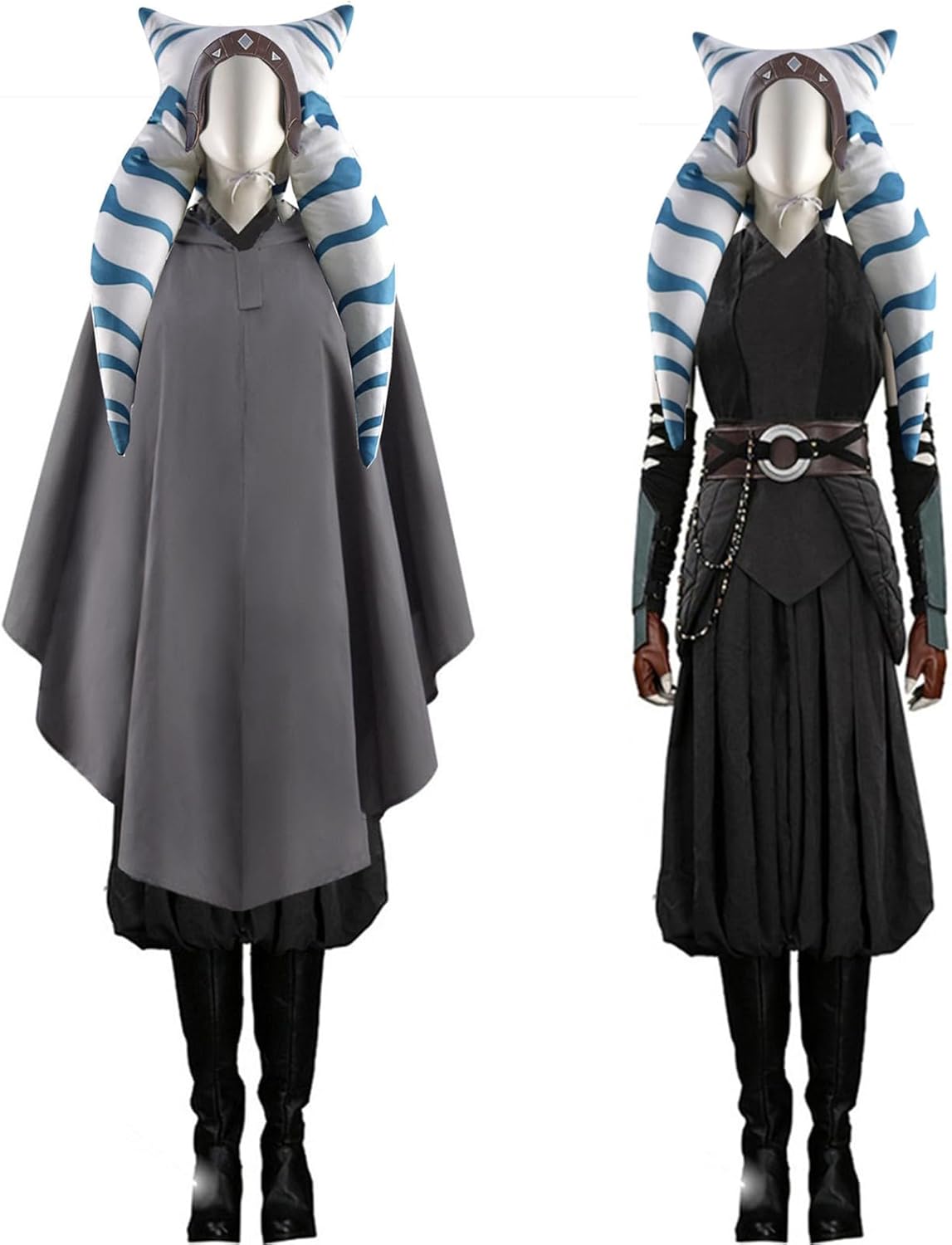 Adult Tano Costume Cospaly Outfits Cosplay Womens SW Uniform Headpiece Halloween Fullset