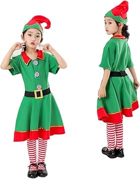 Amazon Phyllis Aクリスマス衣装 子供 クリスマス コスプレ ベビー 女の子 男の子 子供用 クリスマス仮装 赤ちゃん コスチューム キッズ サンタクロース衣装 可愛い 女 グリーン 110cm キッズコスチューム おもちゃ