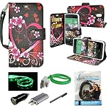 HTC Desire 626 / 626s Case, Mstechcorp, Magnetic Leather Folio Flip Book Wallet Pouch Case Cover wit