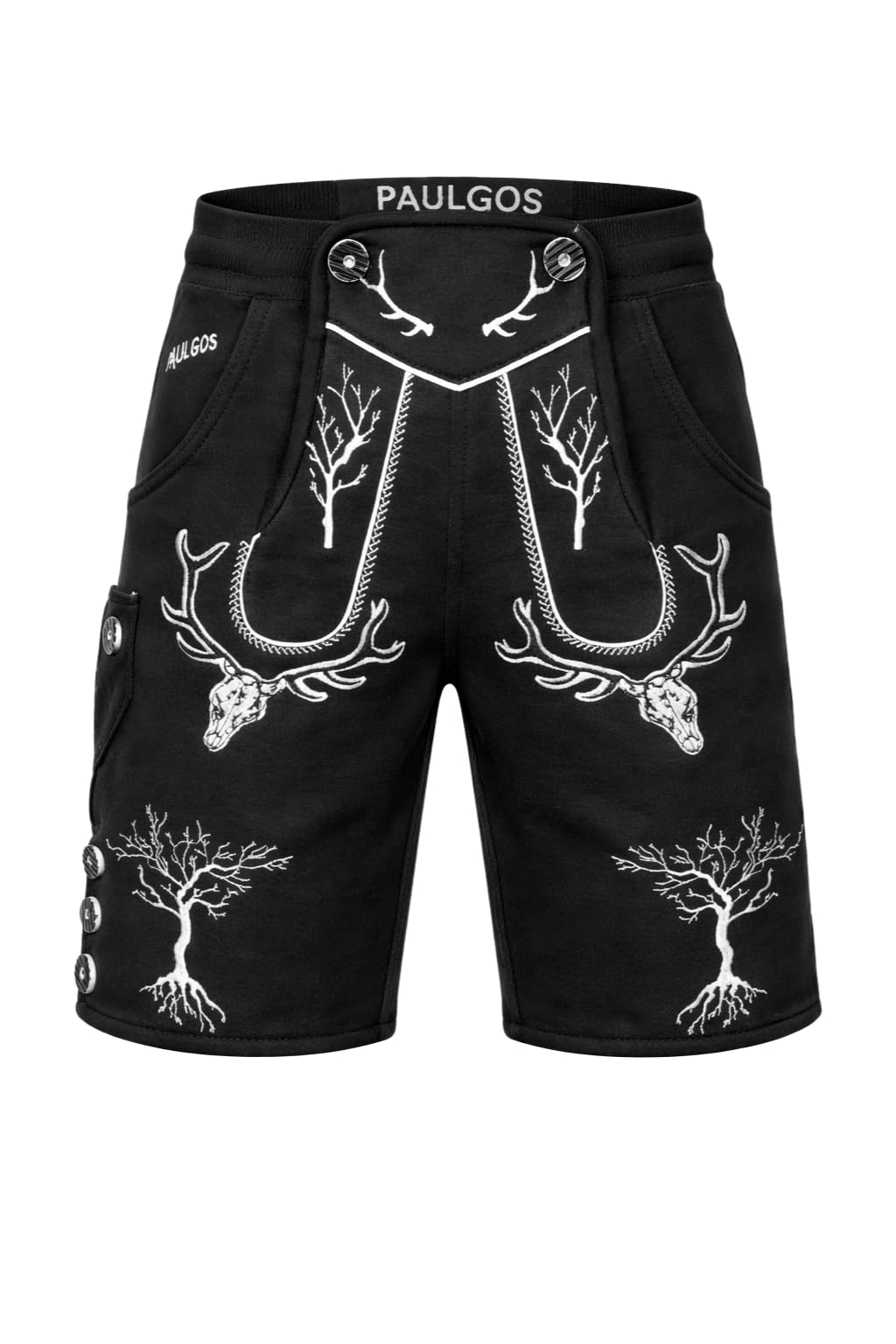 PAULGOS Herren Trachten Jogginghose JOK6, Optik Trachten Lederhose, Gr.S-5XL