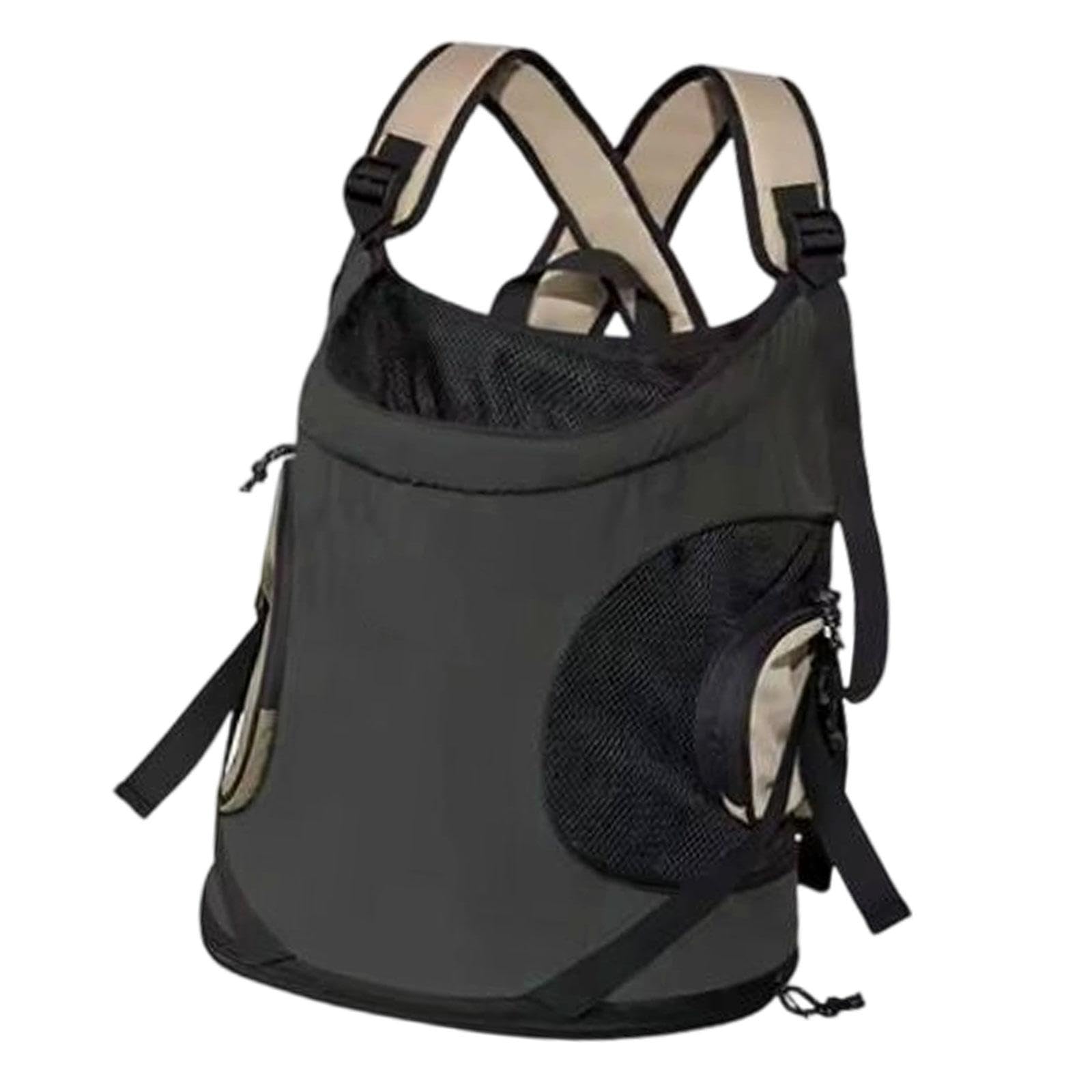 F Fityle Sac de Poitrine pour Chien Transporteur Sac à Dos de Transport pour Animal Sac de Transport Avant Matériau en Maille Respirante Adapté Aux Promenades, Noir
