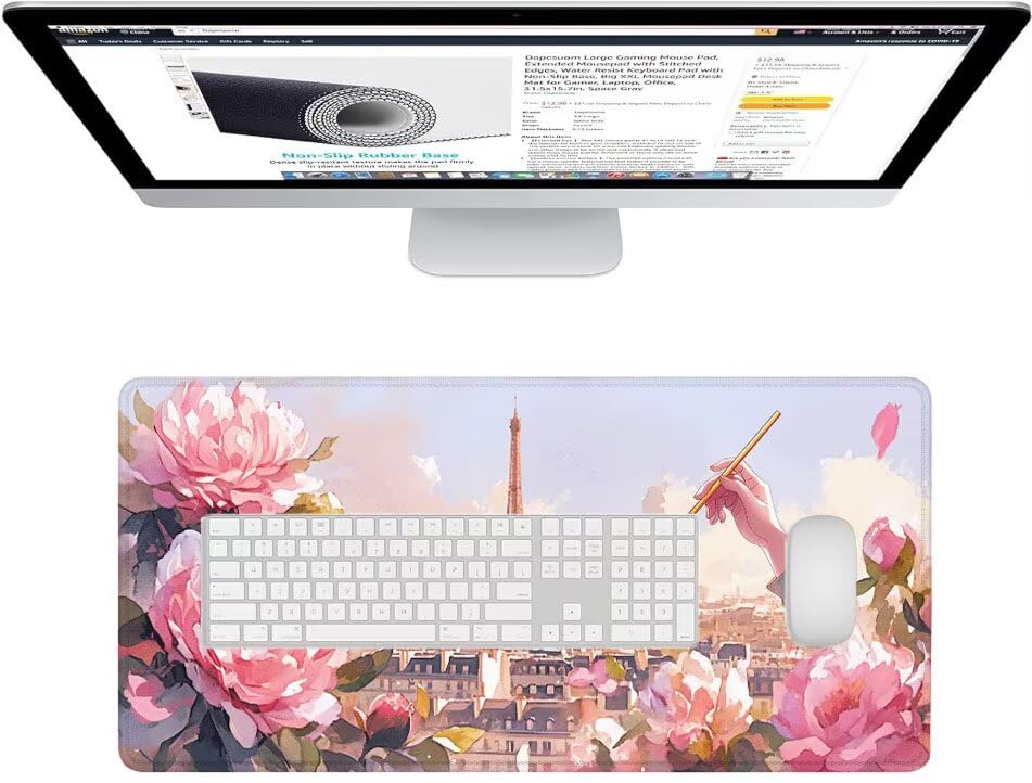 Mousepad con base antideslizante estilo desk mat para gaming y oficina 3