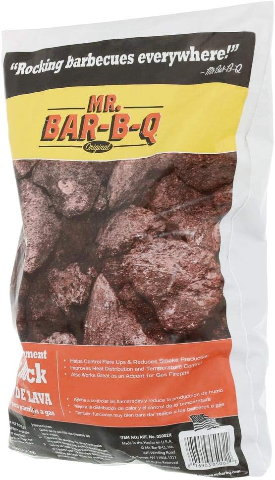 Mr. BarBQ Natural Lava Rocks for Fire Pit Lava Rocks for Gas Grills