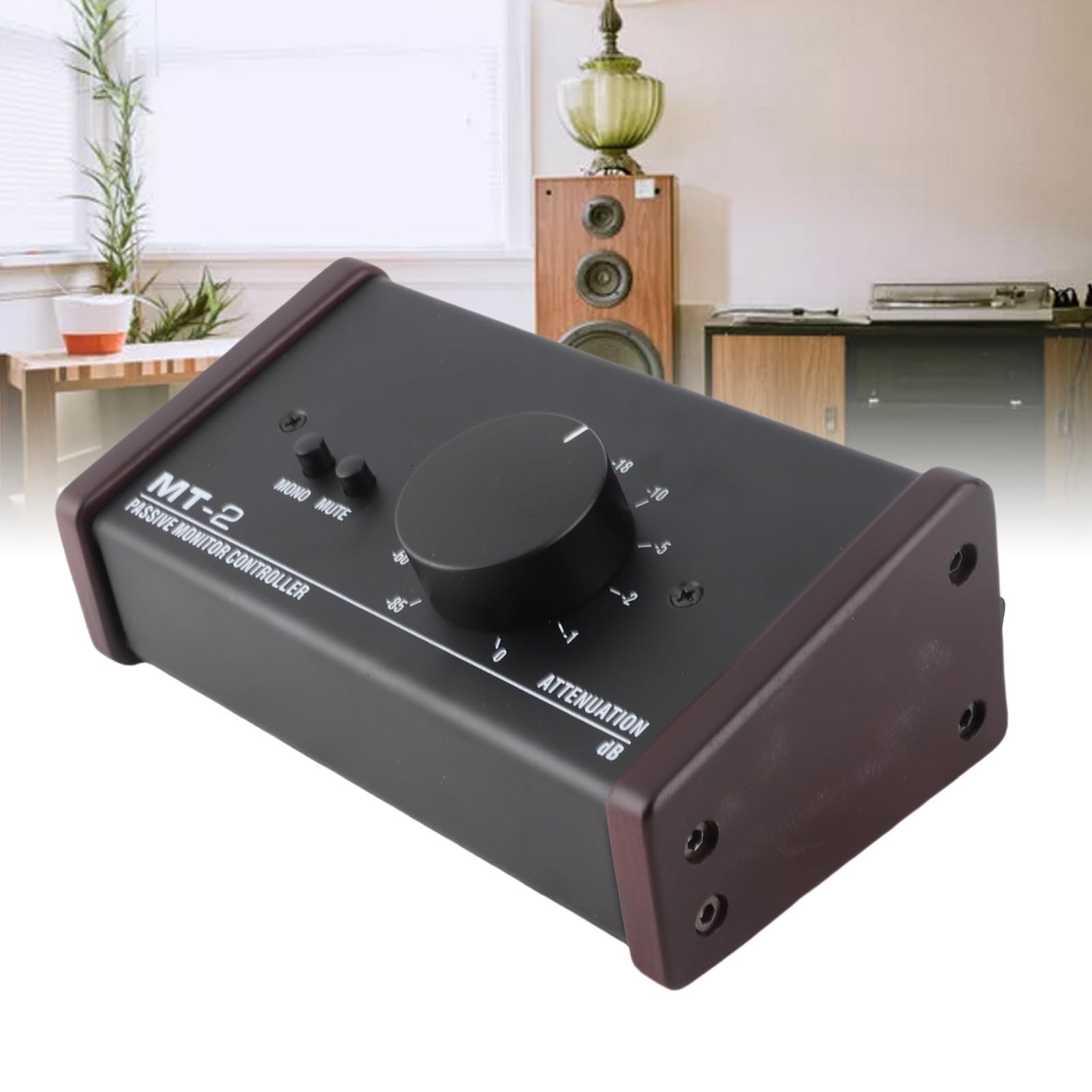 Controller Per Monitor Passivo Controller Per Monitor da Studio Passivo con Interfaccia XLR E 3,5 Mm Manopola del Volume Grande Controllo Muto Casse Monitor Controller del Volume Stereo Passivo