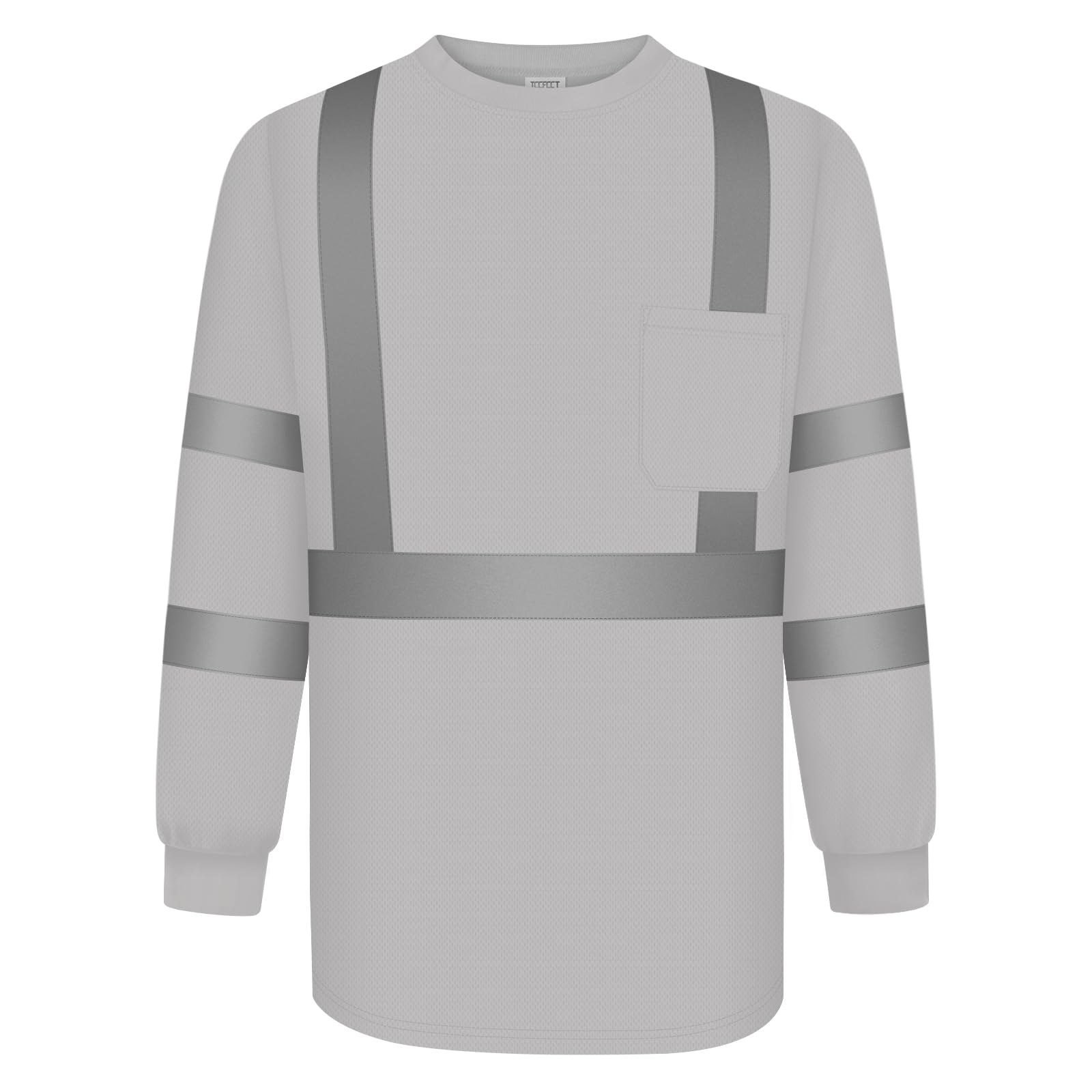 TCCFCCT Construction Shirts for Men Class 3 Long Sleeve Work Shirts for Men Construction, Hi Vis Reflective Safety Shirts for Surveyors, Drivers,