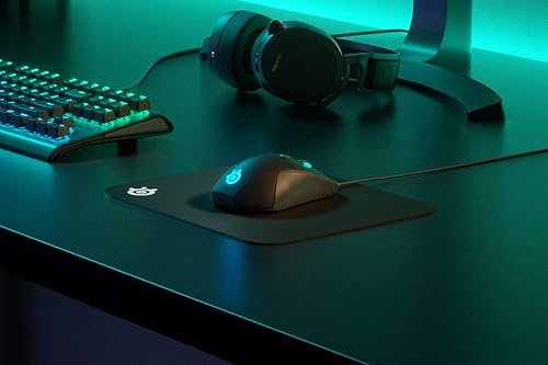 Vista 123 de SteelSeries QcK Gaming Mouse Pad - XXL Cloth - Peak Tracking and Stability - Esports Mousepad - Never-Slip - Full Desk Coverage Negro
