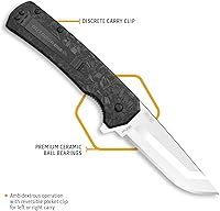 Vista 3 de OUTDOOR EDGE Razor VX5 - Cuchillo de bolsillo plegable EDC de hoja reemplazable Hoja de 3 pulgadas, rodamientos de bolas de cerámica, mango