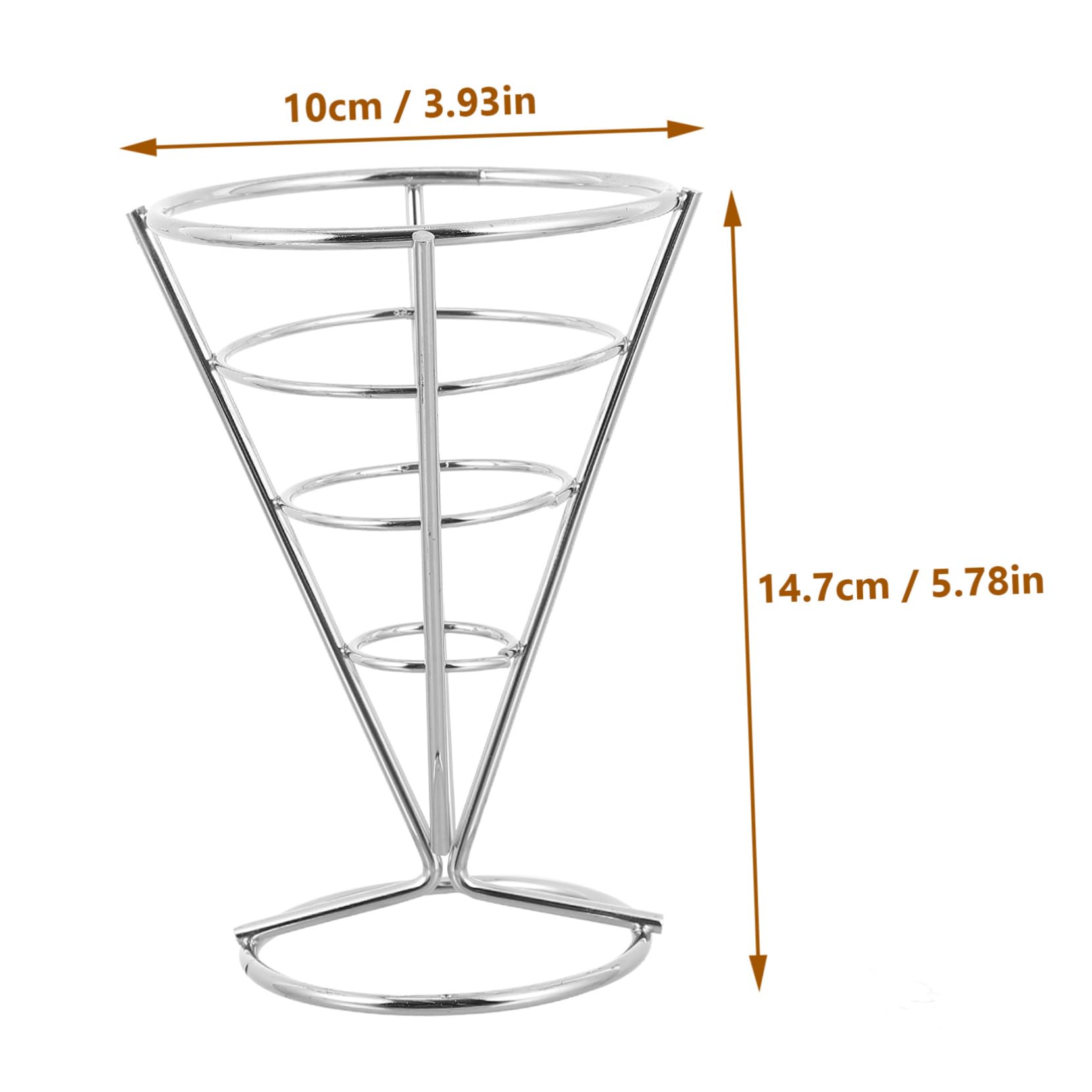 Cabilock French Fries Rack Iron Stand Stainless Steel Snack Holder Easy Clean Storage-friendly