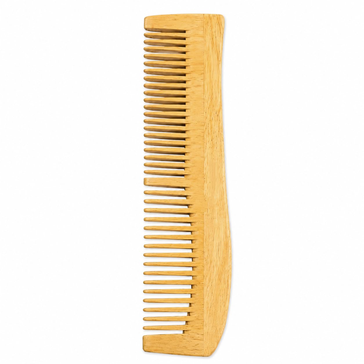 S Curve Neem Wood Comb for Men & Women | Wide Tooth Wooden Hair Comb for Detangling, Scalp Massage, Frizz Control & Daily Hair Care-image-44