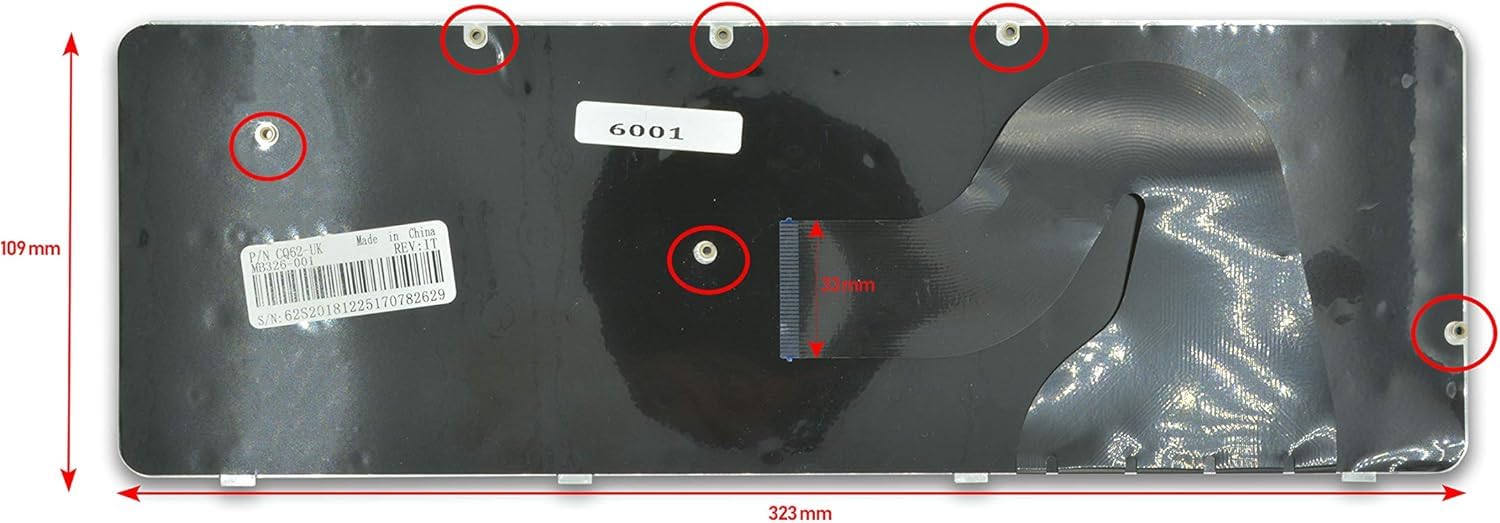 Tastiera Italiana per HP Compaq Presario CQ56 CQ57 CQ58 CQ62 Pavilion G4 G6 G6S G6T G6X G56 G62 Serie G56-151XX G62-100 CQ56-100 AX6 AX1 Layout IT