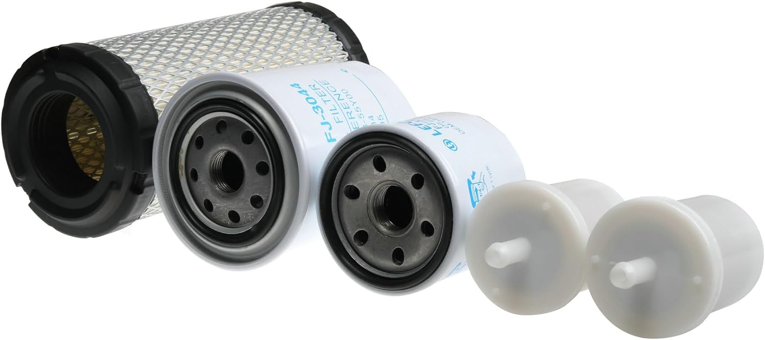 ST-3044 Air Oil Fuel Hydraulic Filter Kit Fits Kubota BX series Bx23s BX24 BX25 BX1500 BX1800 BX1830 BX1850 BX1860 BX1870 Bx1880 BX2230 BX2350 BX2360 BX2370 Bx2380 tractor (5 Pcs)