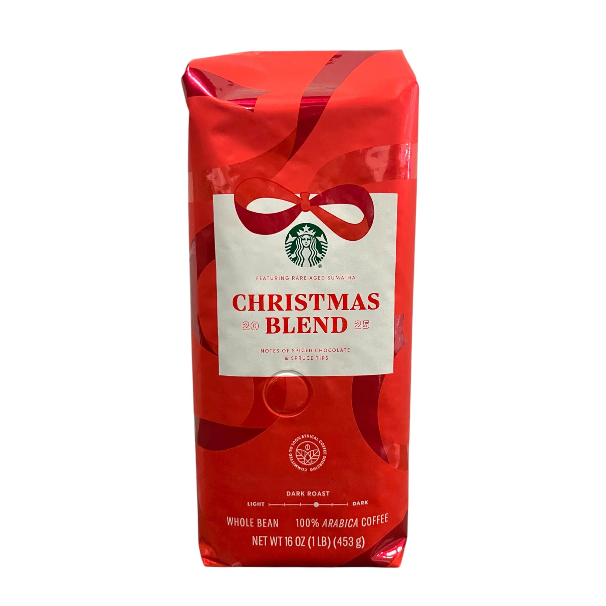 Amazon.com : Starbucks Christmas Blend Whole Bean Coffee 16oz
