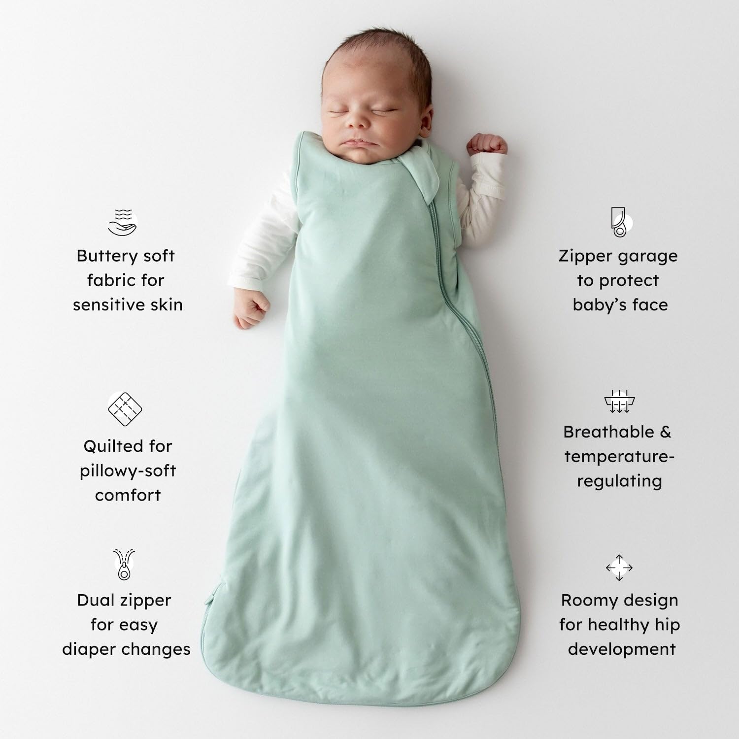 Kyte Baby Unisex Rayon of Bamboo Sleeping Bag for Babies and Toddlers, 1.0 Tog — view 2