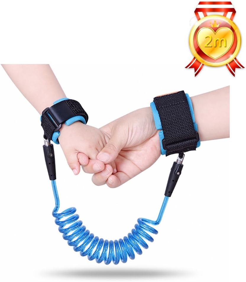 XYXtech Child Anti Lost Wrist Link Safety Leash Baby Toddler Wrist Straps Kids Hand Belt Flexible Children Walking Strap(2M)