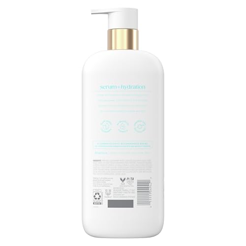 Dove Body Wash Hydration Boost Actively drenches dry skin 6% hydration serum with hyaluronic 18.5 oz
