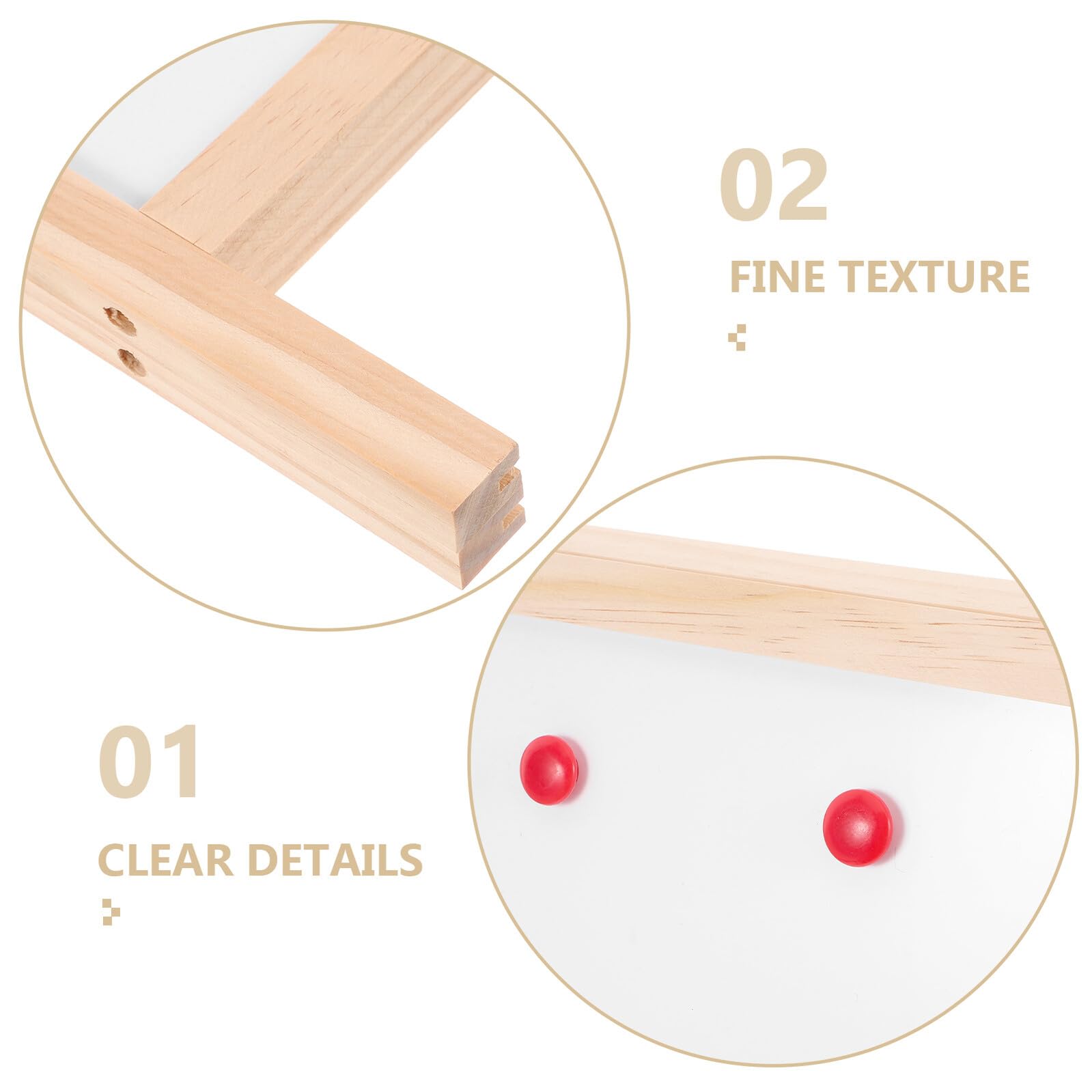 Beaupretty Lavagna Multifunzione Doppia Faccia in Legno 25X40 CM Lavagna Cancellabile a Secco Portatile per Bacheca degli Studenti per Casa e Scuola Strumento Educativo Colore Casuale