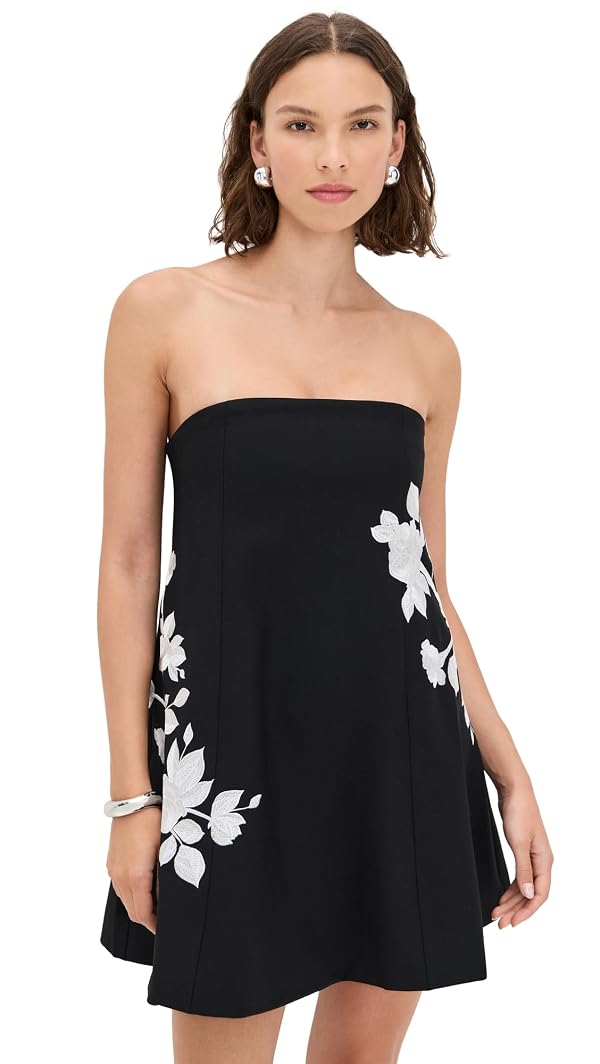 Cinq à Sept Women's Trailing Floral Irla Dress, Black/Ivory, 6 by Cinq à Sept - Used condition