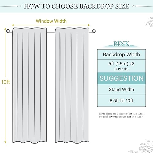 Miniatura 8 de Cortina de gasa de telón de fondo para boda de 9.8 pies por 10 pies, para decoración de escenario de fiesta o boda