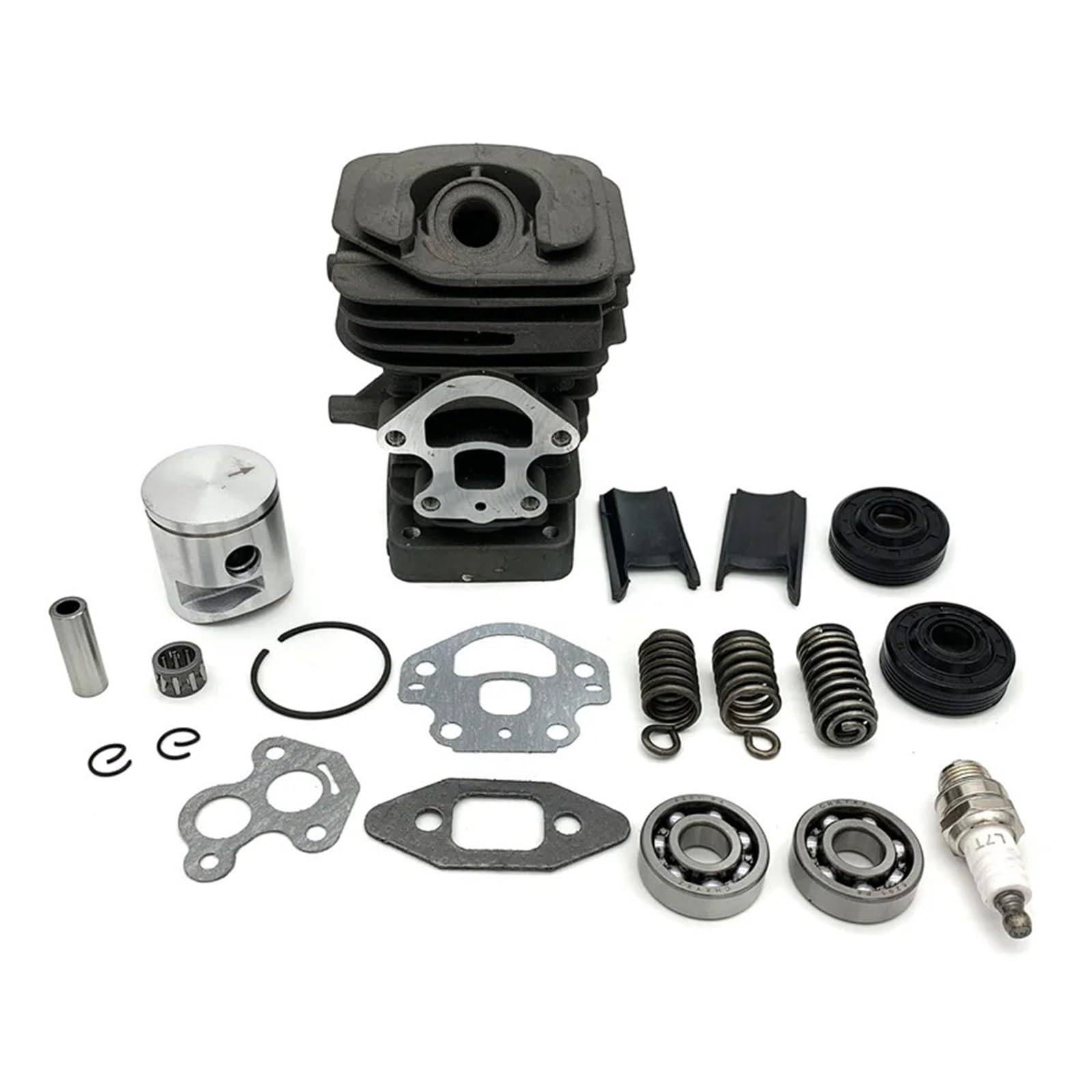 Compatible con motosierra Husqvarna 240, 240E, 235E, 235, 236, 236E. Juego de juntas de sello de cojinete de cigüeñal de pistón de cilindro de 39 mm for HUS 240, 235, 236.