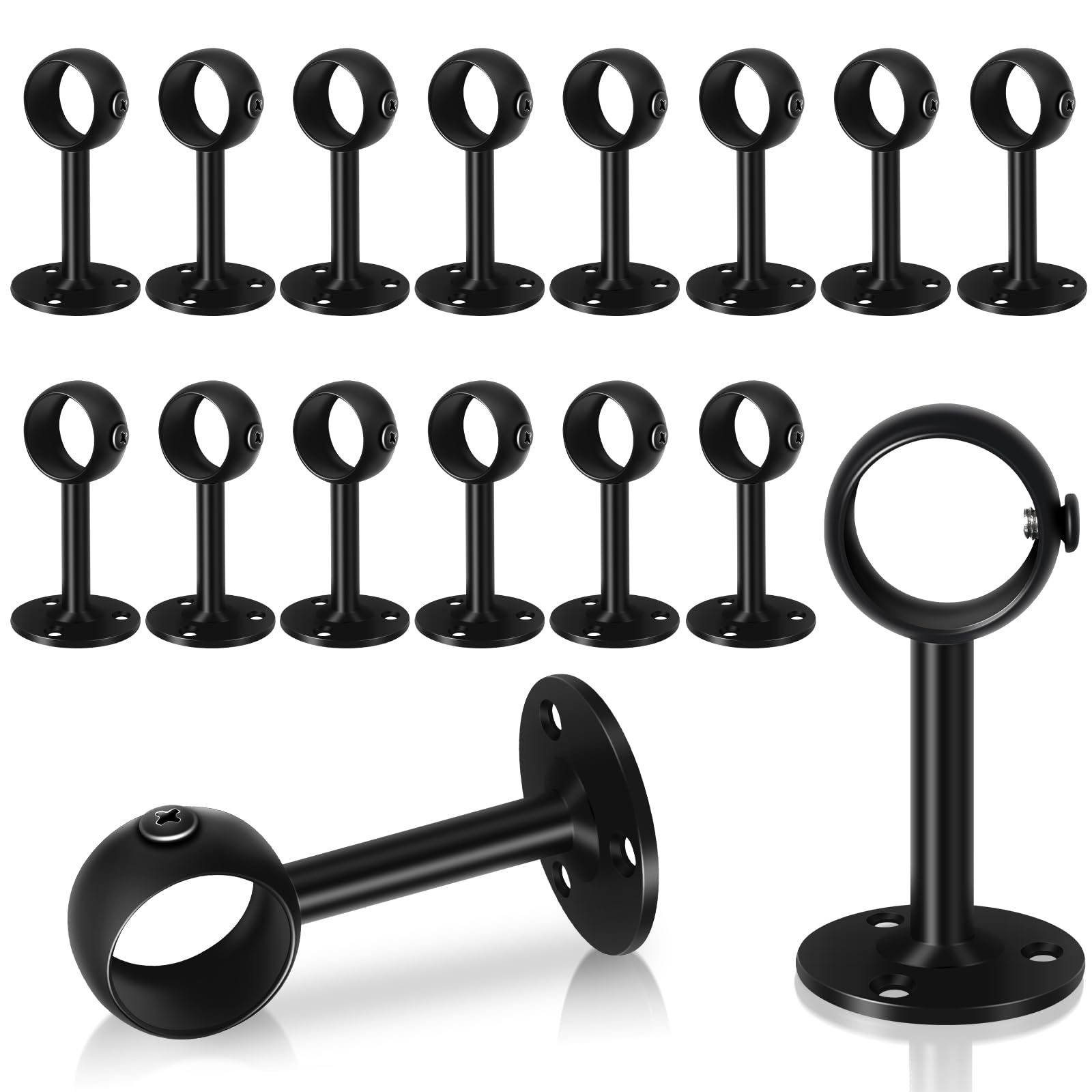 Ceiling Curtain Rod Brackets - Heavy Duty & Secure -15
