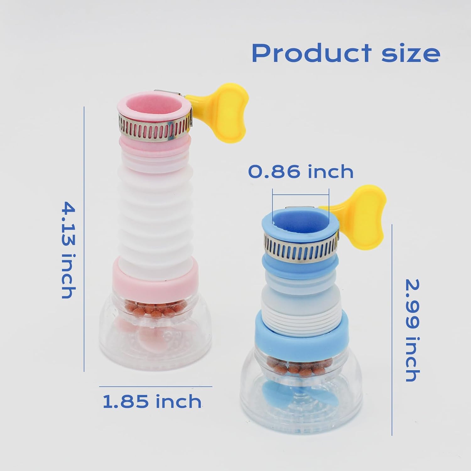 Water Filter for Sink Faucet, Simple Installation and Stretchable Rotatable Water Saving Faucet Filter with Mineral Particles Plastic Sink Faucet Extender for Kitchen and Bathroom(Green)