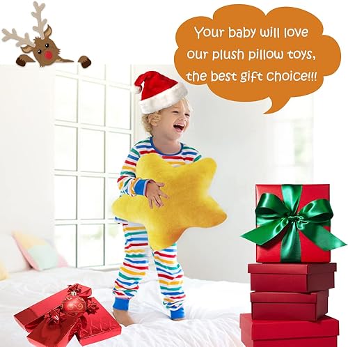 Miniatura 4 de CHELEI2019 Almohada de estrella de 15.7 pulgadas, almohada en forma de estrella, juguete de peluche, decoración de regalos para niños