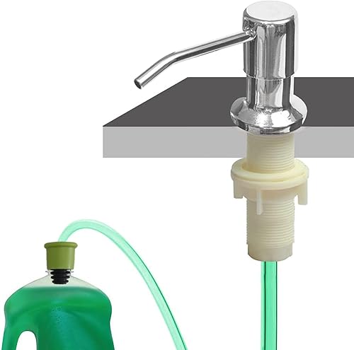 Miniatura 10 de Dispensador de Jabón para Fregadero de Cocina (Negro Mate), Dispensador de Jabón de Diseño Integrado, Recarga desde la Parte Superior, Bomba de