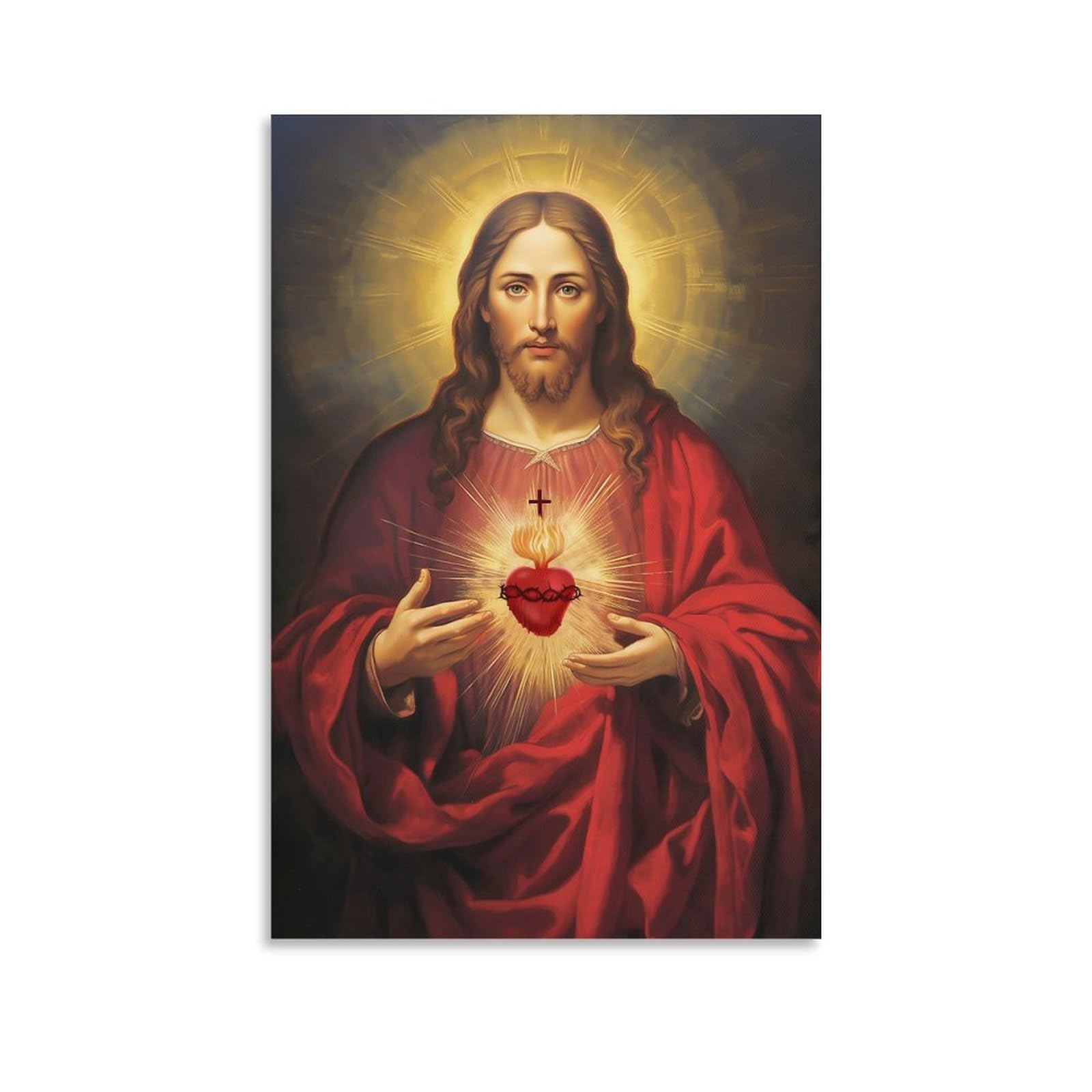 DuduYH Jesus Persecution Wall Art Crown of Thorns Christ Poster God Lord Painting Religious Canvas Prints Picture for Church Bedroom Decor (07-sacred