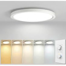 15.8Inch LED Flush Mount Ceiling Light,5CCT,ETL Listed,Dimmable White