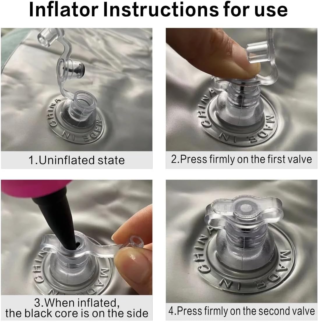 Inflatable Shampoo Basin for Bedridden: Portable Bedside Hair Washing Sink with Pillow, Waterproof Cape, Ear Covers & Tools for Elderly, Disabled, Pregnant & Post-Surgery Care