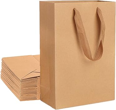 Amazon 紙袋 ギフト 手提げ袋 厚手タイプ 10枚 おしゃれ ギフトバッグ かみぶくろ 13x19x6cm プレゼント ラッピング 袋 ギフトバッグ 袋 文房具 オフィス用品