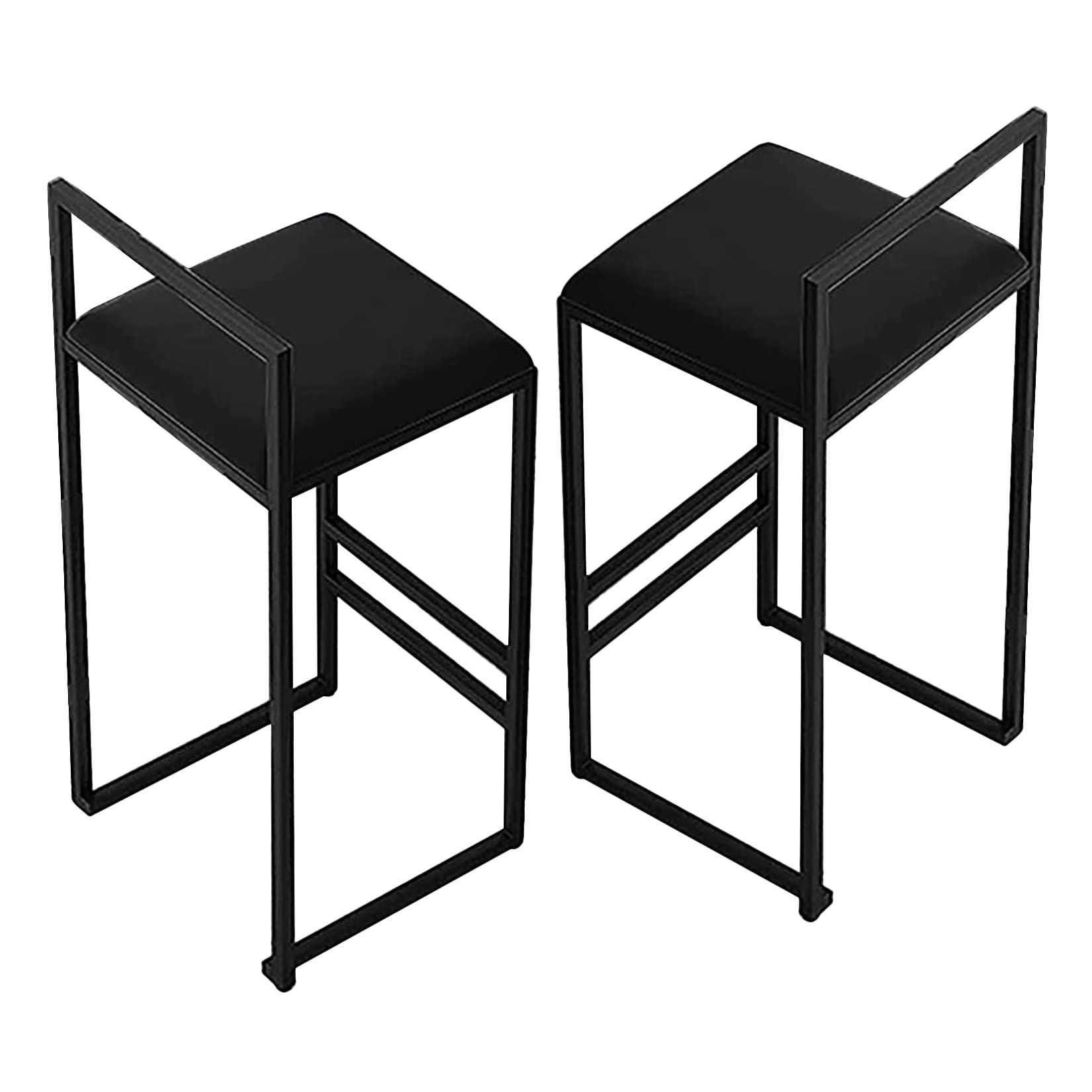 Chaise de bar en velours noir de qualite superieure avec dossier ergonomique DASHADAO