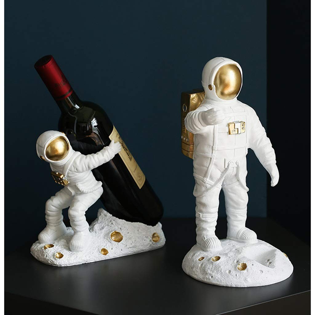Portabottiglie vino Wine Rack stand Bottle Holder Vino Rack regalo della novità Astronaut Ornamenti Resina Premium Materiale for la cucina casa della decorazione della stanza Portabottiglie per vino