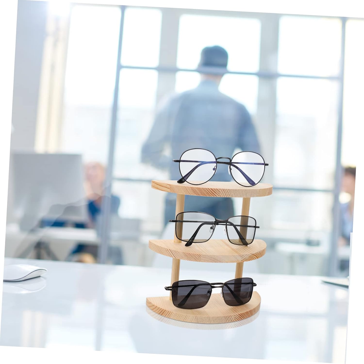 Luxshiny Sunglass Display Rack Stand for Glasses Show Decorative Sunglasses Holder for Store Home