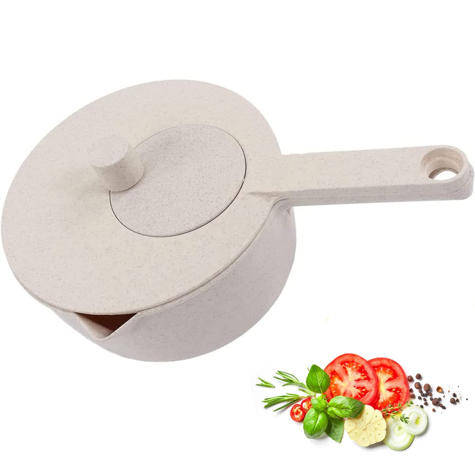 KASTWAVE Salad Spinner, Multipurpose Lettuce Spinner, Vegetable Washer, Egg Beater, with Colander Basket & Easy Grip Handle (Beige)