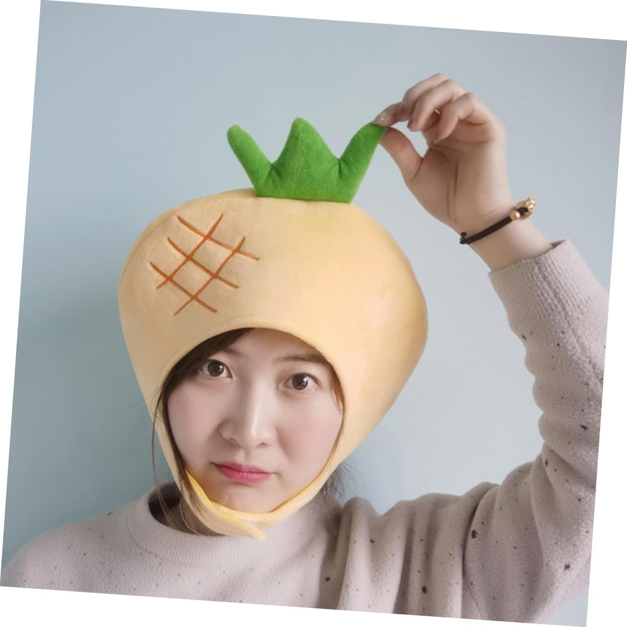 6個 ヘッドギア ノベルティ帽子 ノベルティハット パイナップルの写真の小道具 の帽子 フード フッド 果物の形をした頭飾り 面白い