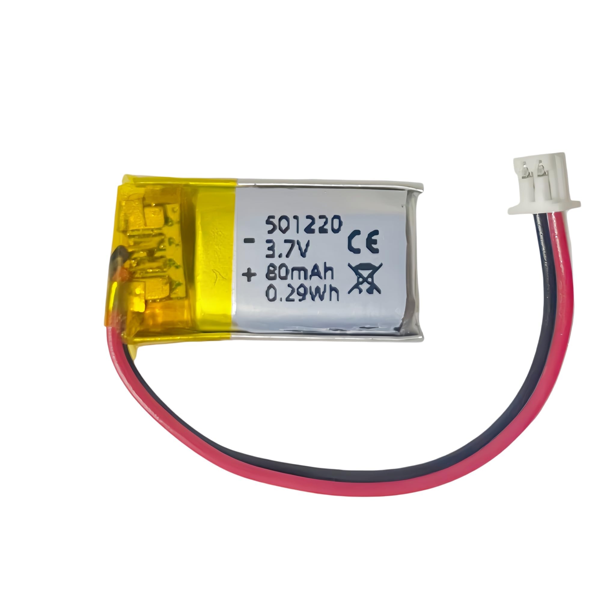 Amazon.co.jp: リチウムポリマー電池501220 3.7V 80mAh 小型バッテリー