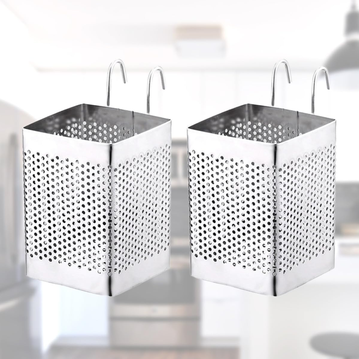 COHEALI 2pcs Stainless Steel Chopsticks Holder with Drain Holes