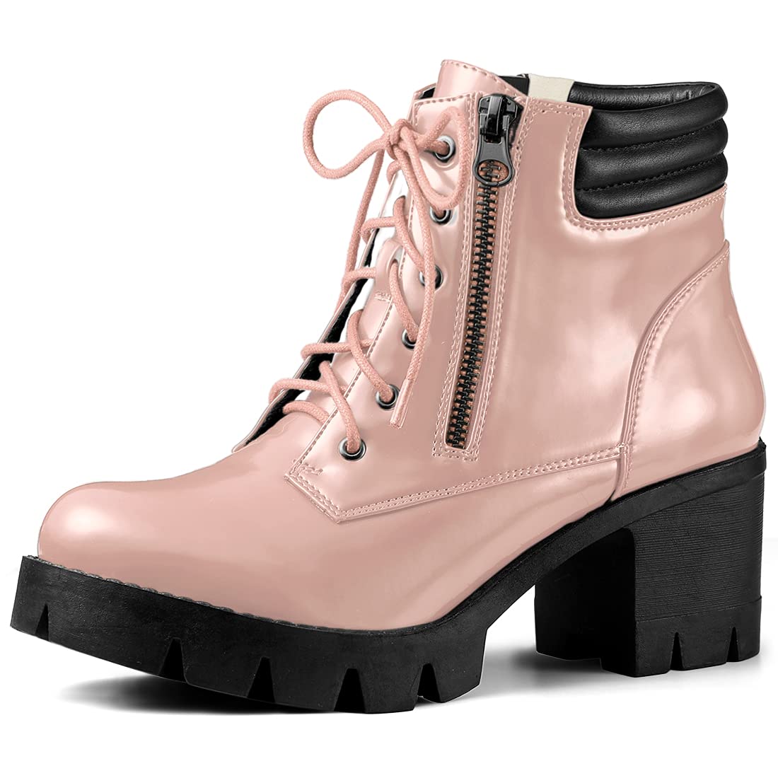 Bottines de combat roses à fermeture éclair pour marcher sans douleur en 39 - 8